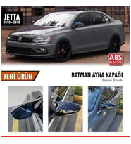 Volkswagen Jetta Uyumlu Mk6 (2011-2018) Batman Yarasa Ayna Kapağı (Parlak Siyah)