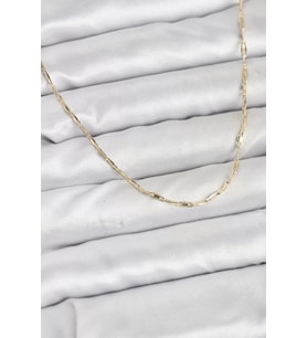 CM 14K Gold Renk Pirinç Ataç Zincir 60 cm Kadın Kolye - TJ-BKO10928