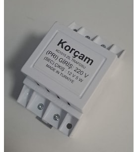 KORÇAM ZİL TRAFOSU & GÜÇ TRANSFORMATÖRÜ RAYLI SİSTEM 12 VOLT 5W