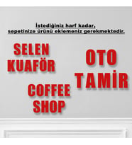 Kabartma Harfler Kişiye Özel (Kırmızı)