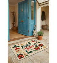 Valerine Life Kapı Önü Paspası 45x70cm iç Dış Mekan Yeni Yıl Ürünleri Noel Süsleri Yıla Merhaba