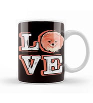 Love Pomeranian Puppy Pommy Pom German Spitz Poland Toy Dog Kupa Bardak Porselen
