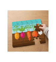 Sebzeleri Tanıyalım Tasarımlı 24 Parça Ahşap Çocuk Puzzle MPK0028