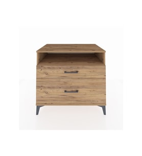 Kronos Şifonyer Tek Raflı 2 Çekmeceli 88x59x80 Çam-Çam