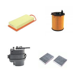 Bosch Filtre Bakım Seti Peugeot 207 1.4 HDI Dizel 2007-2010 Hava + Yağ F + Yakıt F. + Polen Bosch