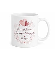 Romantik Mesajlı Kişiye Özel Baskılı Kupa Bardak Sevgili Hediyesi