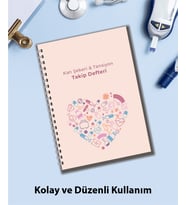 Günlük Ölçüm ve Değer Takip Defteri – Sağlık ve Kayıt Günlüğü  Süresiz Ajanda
