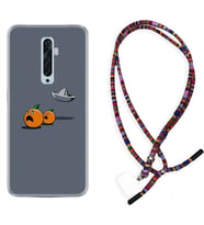Oppo Reno 2Z 4 Lite 4 Pro 5 6 7 A31 Kılıf Boyun Asklı Rasta Silikon Orange Escape 1374
