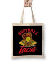 Cute Softball and Tacos Novelty Soft Ball Player Bez Çanta Uzun Saplı