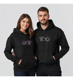 Sevgililer Günü Özel Kombin, 2 Ürün Kapüşonlu Hoodie Sweatshirt