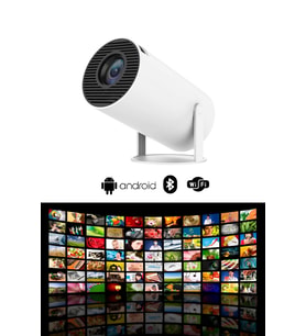 Yüksek Çözünürlüklü Taşınabilir 130" Sinema Projektörü, Android 11.0