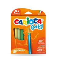 CARIOCA BABY 42819 JUMBO ÜÇGEN KURU BOYA KALEMİ 10 LU +2 YAŞ