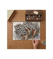 Apartman Projesi - İnşaat Mühendisliği Tasarımı 240 parça Ahşap Puzzle Ahşap Kutuda MP01556