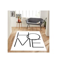 Rovigo Home Dijital Baskı Yıkanabilir Kaymaz Taban Salon Halısı RVG1882-SM375 (Beyaz)