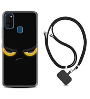 Samsung M21 M22 M23 M30 M31S M32 Kılıf Boyun Askılı Silikon Black Eyes 1644