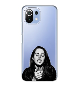 Xiaomi Mi 11 Lite Uyumlu Lana Del Rey Desenli Şeffaf Telefon Kılıfı