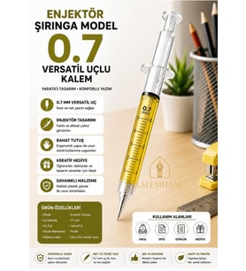 Kalemhane Enjektör Şırınga Model Versatil kalem ( uçlu ) 0.7 Sarı