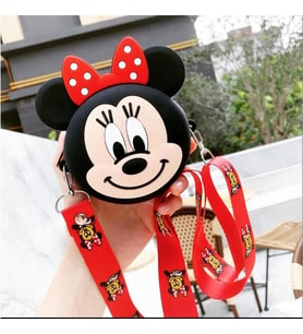Mickey Mouse Minnie Mouse Tasarım Silikon Omuz Askılı Çanta 1670-1