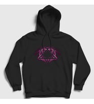 Presmono Unisex Siyah Glow Him Kapüşonlu Sweatshirt 80617tt