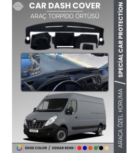 RENAULT MASTER 3 (2010-2021) Torpido Örtüsü Ön Göğüs Koruma Torpido Koruma Araca Özel Tam Uyum