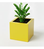 KARE FİBER SAKSI 30X30X30 (Sarı)