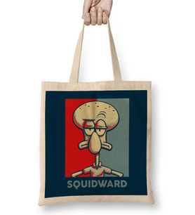 Squidward Hope Style Bez Çanta Uzun Saplı