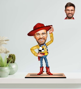Kişiye Özel Toy Story Erkek Karikatür Ahşap Biblo