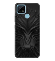 Realme C11 C21 C21Y C25Y C11 2021 Kılıf Desemli Silikon Black Fox 1325