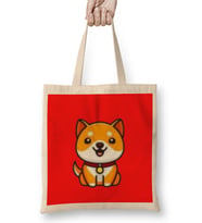 Baby Doge Coin DOGECOIN Bez Çanta Uzun Saplı