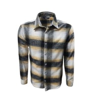 Ronex R00710 Erkek Oduncu Cepsiz Düğmeli Kareli Gömlek - R00710 - Siyah - ST00710-Siyah-XXL (Sarı)