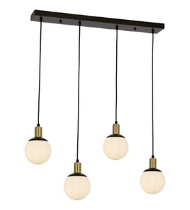 AVONNI AV-60273-4Y-BSY Siyah Boyalı Modern Avize E27 Metal Cam 80x15cm