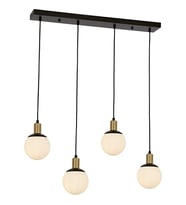 AVONNI AV-60273-4Y-BSY Siyah Boyalı Modern Avize E27 Metal Cam 80x15cm