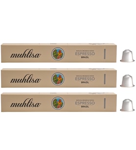Muhlisa Espresso Brazil Kapsül Kahve 3 Kutu (30 KAPSÜL) %100 Arabica