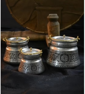 BAKIR BAKRAÇ OYMA NAKIŞLI 5LT (İÇ-DIŞ KALAYLI)