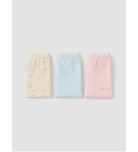 LCW Kids Ekru 3'lü Kız Çocuk Boxer