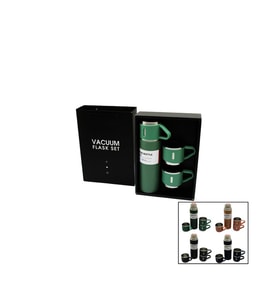 ÇANTALI 500ML 3 PARÇA  BARDAKLI ÇELİK TERMOS SETİ (5343)