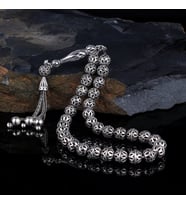 TAMAMI 925 AYAR GÜMÜŞ KÜRE KESİM TESBİH