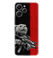 Xiaomi Redmi 12 128 GB 4 GB Ram Kılıf Silikon Desen Özel Seri Çılgın Kedi 1674