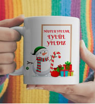 Mutlu Yıllar Kadrdan Adam Tasarım Yılbaşı Kupa Kişiye Özel