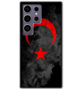 Galaxy S24 Ultra Kılıf HD Desen Baskılı Kılıf - Black Ayyıldız