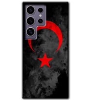 Galaxy S24 Ultra Kılıf HD Desen Baskılı Kılıf - Black Ayyıldız