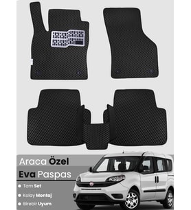 FİAT DOBLO (2010-2022) Uyumlu EVA Paspas Tam Set–Araca Özel,Su Geçirmez,Kolay Montaj