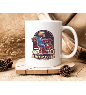 BK Gift Kişiye Özel Motorcu Temalı Beyaz Kupa Bardak-15, Arkadaşa Hediye, Sevgiliye Hediye