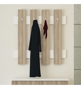 Modilayn FULYA Duvar Elbise Askılık, Banyo, Mutfak, Ofis, Kapı Arkası Askılık, Cordoba Beyaz (C.Beyaz)