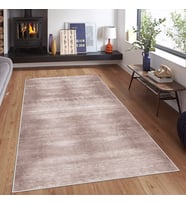 Lila Batik Desen Renk Geçişli Yıkanabilir Kaymaz Taban Leke Tutmaz Modern Salon Halısı ve Yolluk