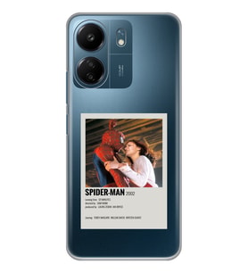 Xiaomi Redmi 13C Uyumlu Spider Man Minimalist Poster Desenli Şeffaf Telefon Kılıfı