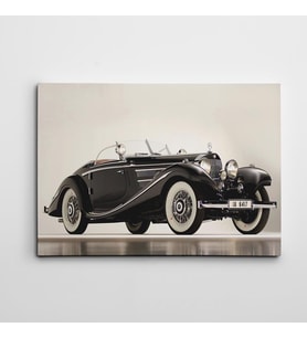 Mercedes Retro Kanvas Tablo