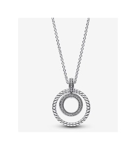 Signature Pavé ve Boncuklu Kolye