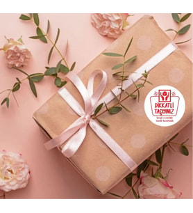 Etiket Teşekkürler Etiketi Dikkatli Taşıyınız Kargo Ambalaj Etiketi - 3x3cm 96 Adet