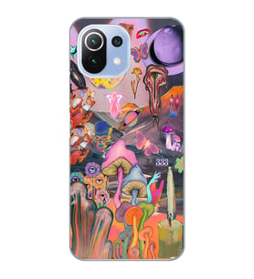 Xiaomi Mi 11 Lite Uyumlu Aesthetic Desenli Şeffaf Telefon Kılıfı